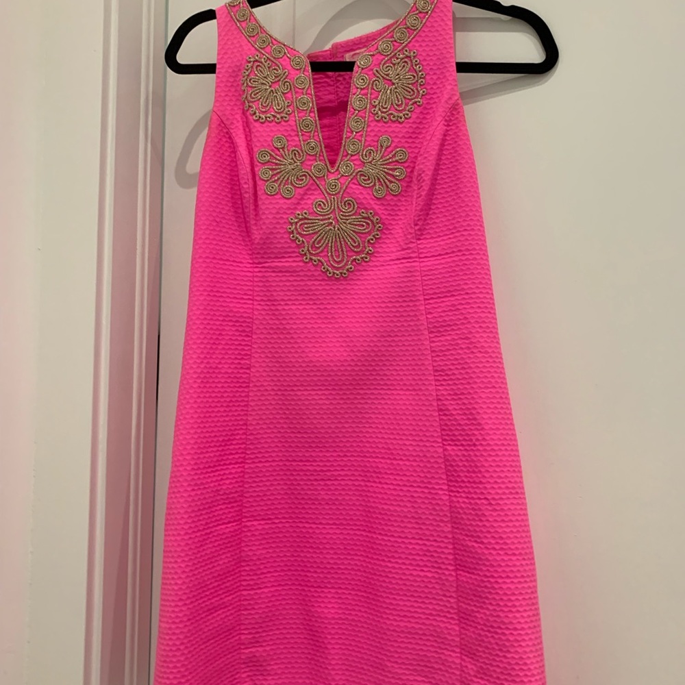 Lilly Pulitzer Gabby Shift Dress POP pink